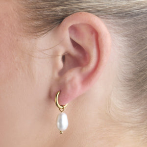 Oorbel parel goud
