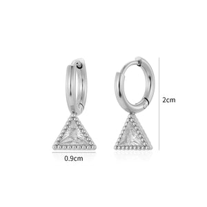 Oorbellen driehoek strass