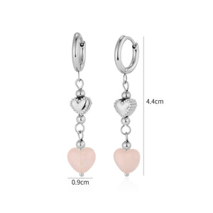 Oorbellen fancy hart en parel