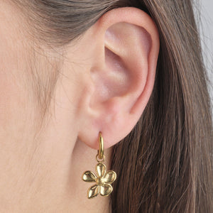 Oorbellen flower goud