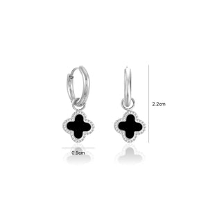 Oorbellen klaver black