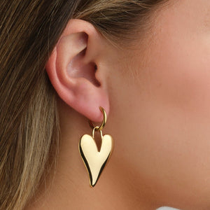 Oorbellen lux hart goud