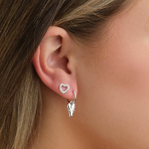 Oorbellen lux hart strass