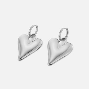 Oorbellen lux hart zilver