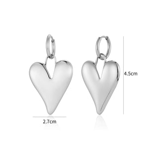 Oorbellen lux hart zilver