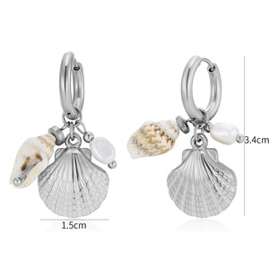 Oorbellen schelp bedels