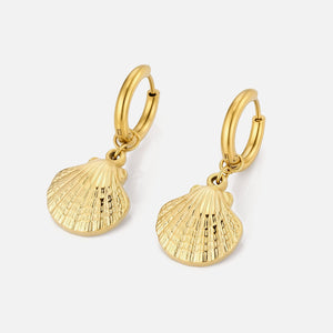 Oorbellen schelpen goud