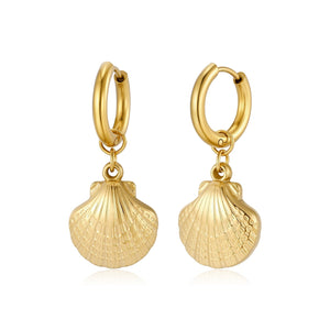 Oorbellen schelpen goud