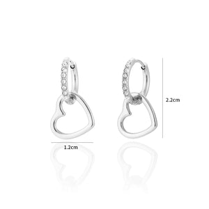 Oorring steentjes hartje