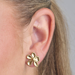 Oorsteker flower goud