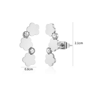 Oorstekers bloemen met steentjes