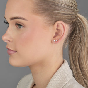 Oorstekers diamant goud