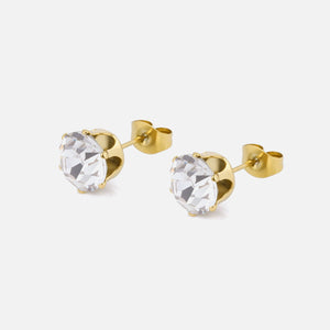 Oorstekers diamant goud