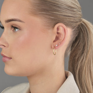 Oorstekers diamant goud