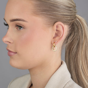 Oorstekers diamant goud