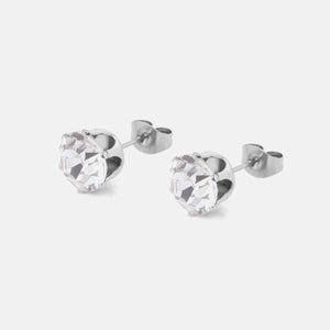 Oorstekers diamant zilver