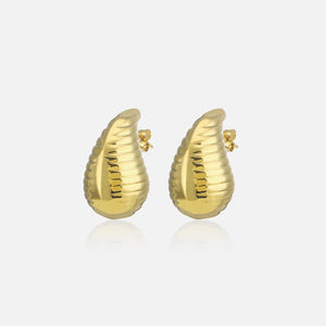 Lux 11 mm teardrop stud earrings - Goud