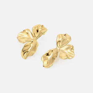 Oorstekers fancy leaf goud