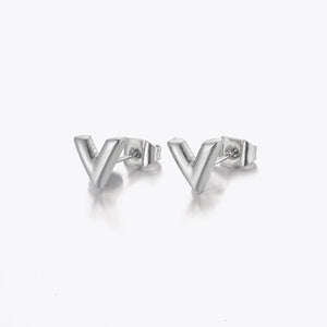 Oorstekers hot V zilver