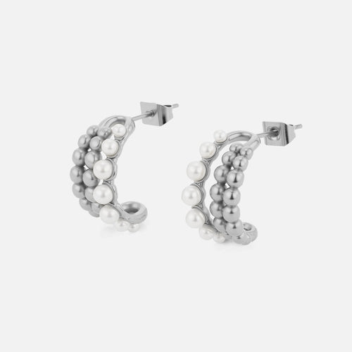 Pearl mix stud earrings