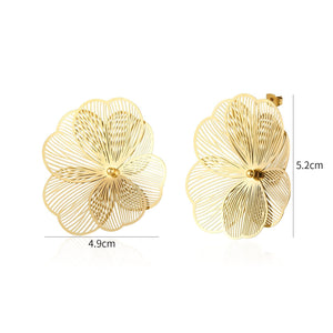 Oorstekers open blossom goud