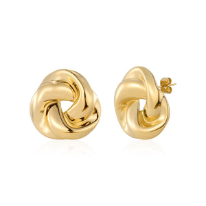 Oorstekers vlecht knoop goud