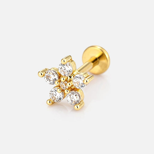 Piercing fancy zirkonia bloem
