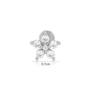 Piercing fancy zirkonia bloem
