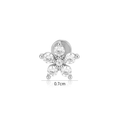 Piercing fancy zirkonia bloem