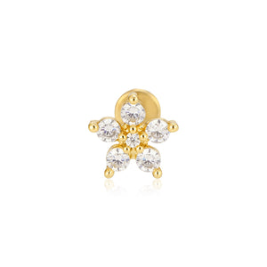 Piercing fancy zirkonia bloem