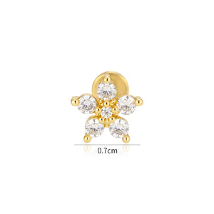 Piercing fancy zirkonia bloem