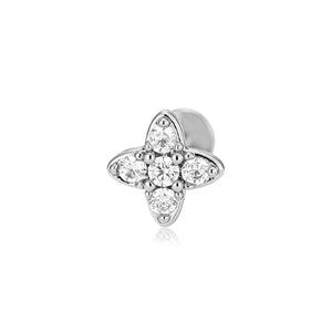 Piercing klaver zirkonia