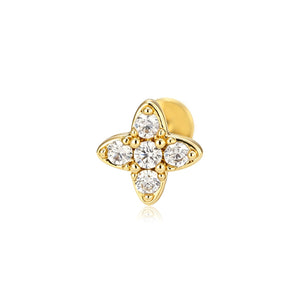 Piercing klaver zirkonia
