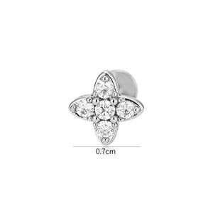 Piercing klaver zirkonia