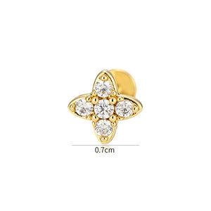Piercing klaver zirkonia
