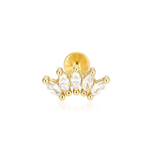 Piercing zirkonia blaadjes