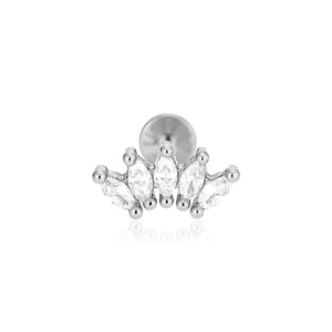 Piercing zirkonia blaadjes