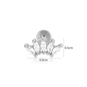 Piercing zirkonia blaadjes