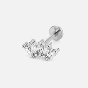Piercing zirkonia blaadjes