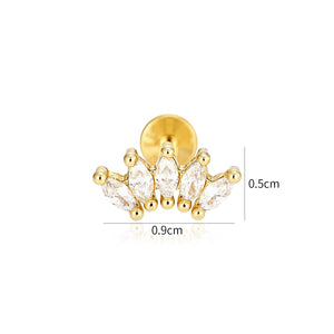 Piercing zirkonia blaadjes