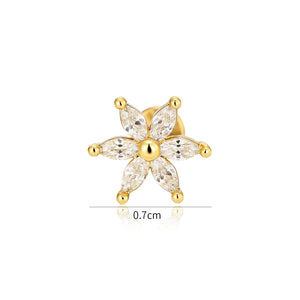 Piercing zirkonia bloem