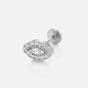 Piercing zirkonia oog