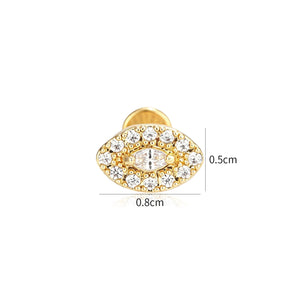 Piercing zirkonia oog