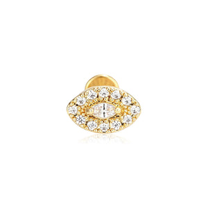 Piercing zirkonia oog