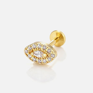 Piercing zirkonia oog - Goud