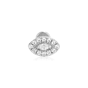 Piercing zirkonia oog