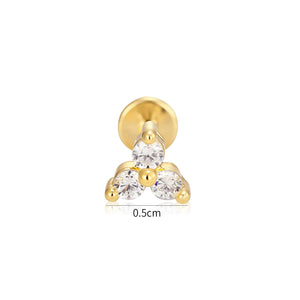Piercing zirkonia trio