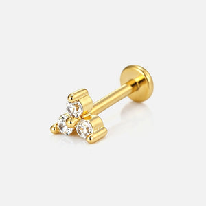 Piercing zirkonia trio - Goud