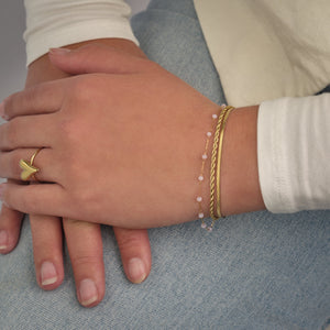 Platte armband 2mm goud