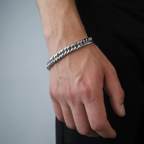 Flat Cuban chain bracelet 10mm